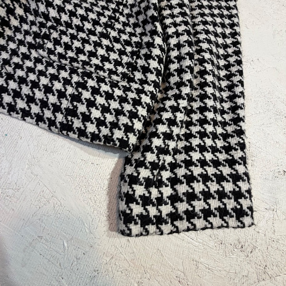 Liz Claiborne Wool Jacket – XL Black White Houndstooth Cropped - Picture 12 of 14